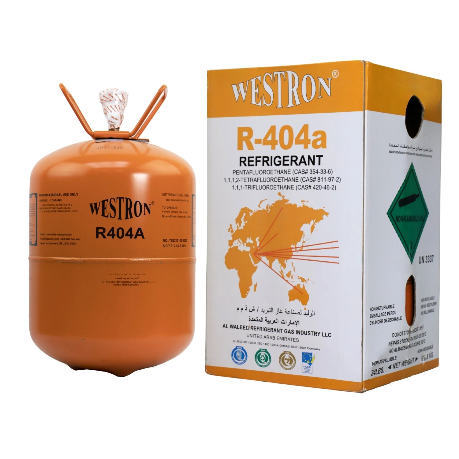 Gas refrigerante WESTRON R404a